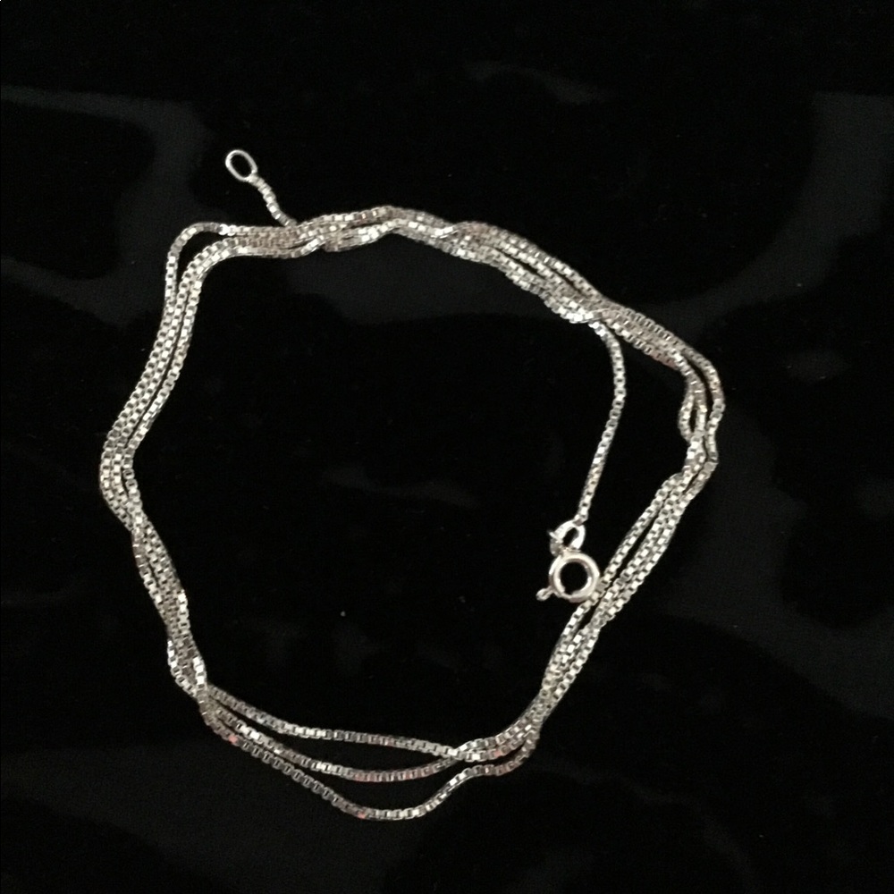 Sterling silver box chain, 30 inches